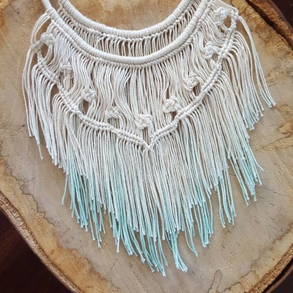 Bohemian Macrame Bib Necklace